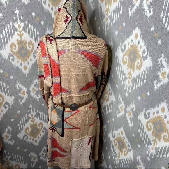 Ralph Lauren Handknit Southwestern Indian Blanket Patchwork Cardigan Sweater - Picture 5 of 16